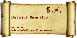 Balajti Amarilla névjegykártya